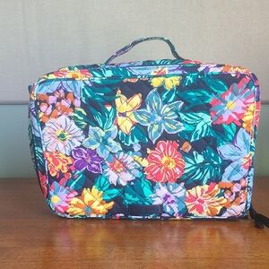 Vera Bradley Grand Vanity Case - Cotton - Happy Blooms